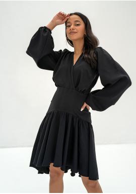 Koktejlové vzdušné šaty MOSQUITO v černé barvě