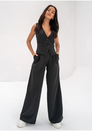 Široké kalhoty MOSQUITO v černé barvě