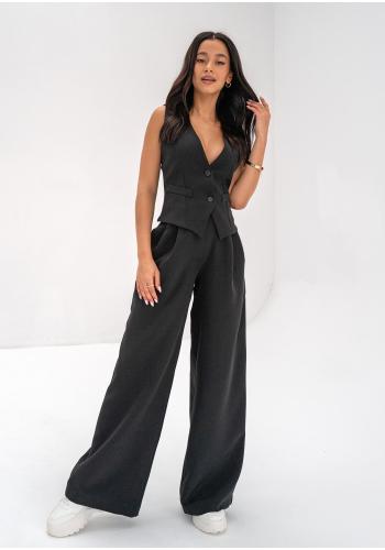 Široké kalhoty MOSQUITO v černé barvě