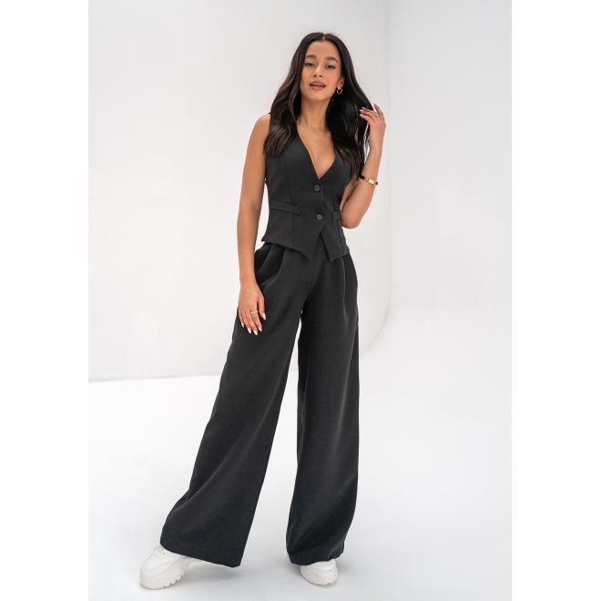 Široké kalhoty MOSQUITO v černé barvě