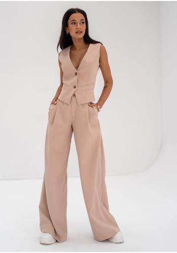 Široké béžové kalhoty MOSQUITO