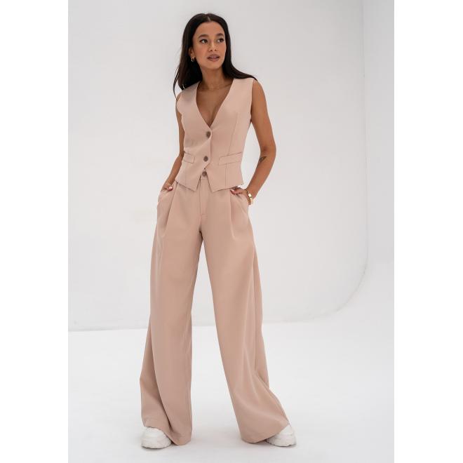 Široké béžové kalhoty MOSQUITO