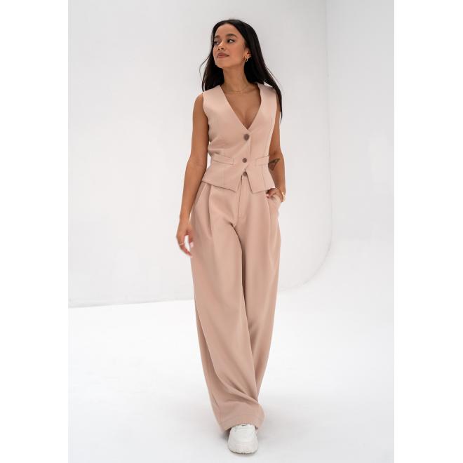 Široké béžové kalhoty MOSQUITO