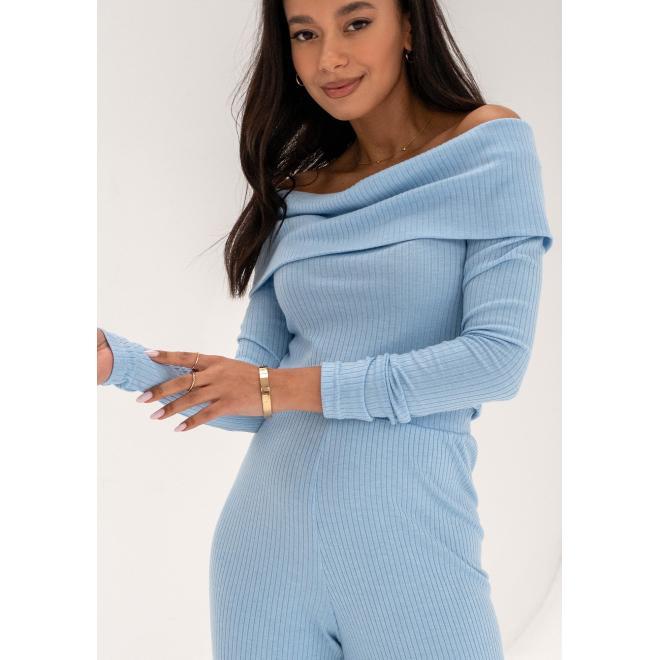 Halenka s lodičkovým výstřihem MOSQUITO modré barvy