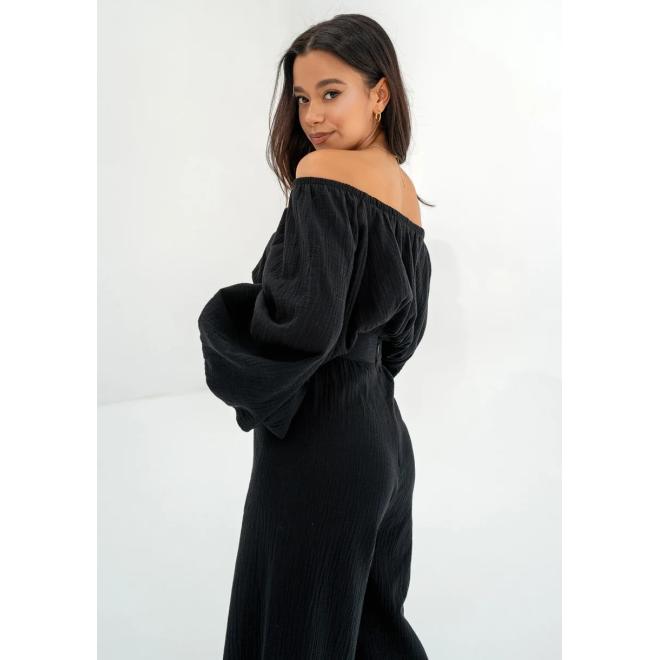 Halenka ve španělském stylu MOSQUITO černé barvy