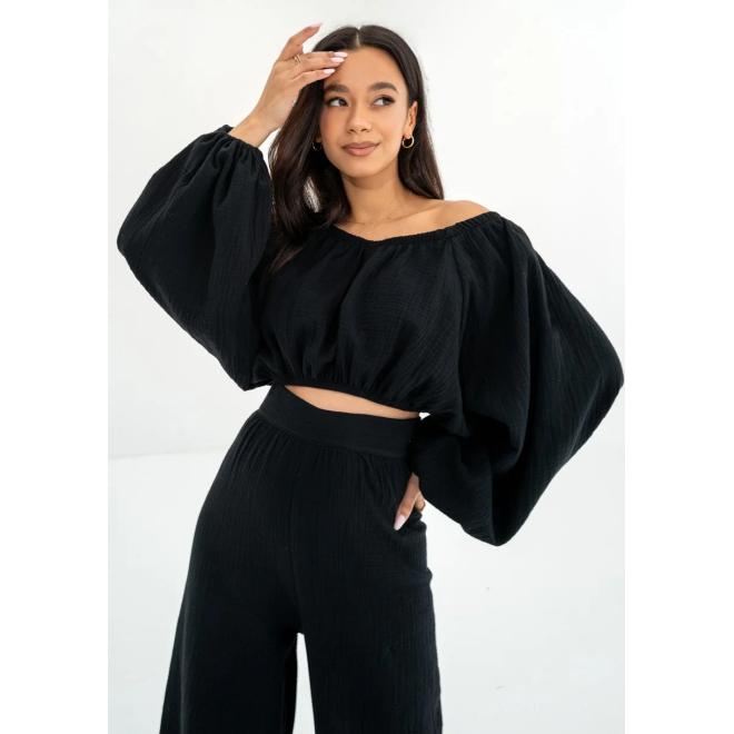 Halenka ve španělském stylu MOSQUITO černé barvy