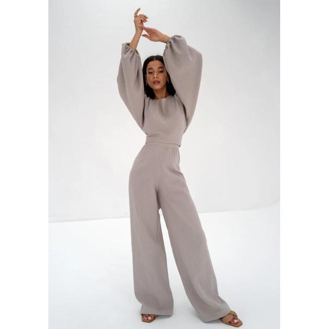 Mušelínový letní top MOSQUITO béžové barvy