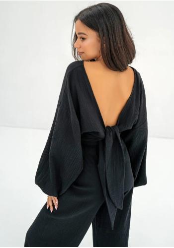 Letní mušelínový top MOSQUITO černé barvy