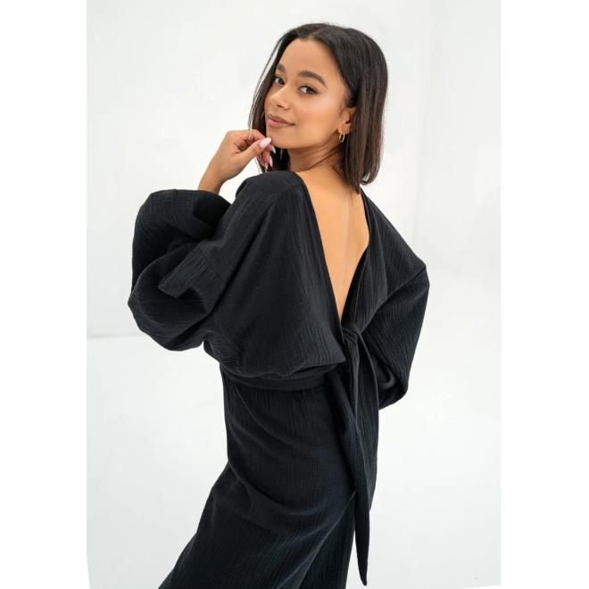 Letní mušelínový top MOSQUITO černé barvy