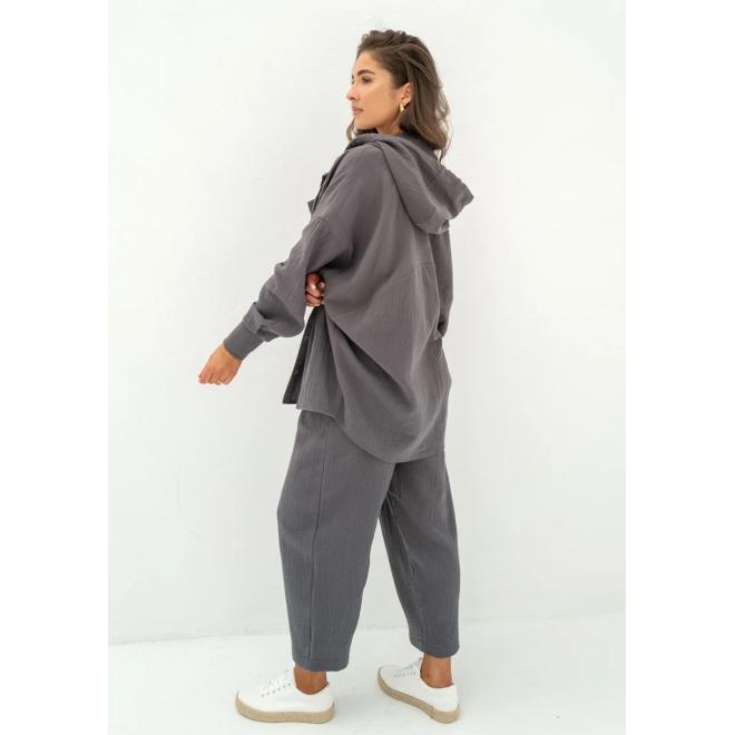 Mušelínové jogger kalhoty MOSQUITO šedé barvy