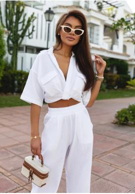 Bílá crop košile MOSQUITO pro dámy