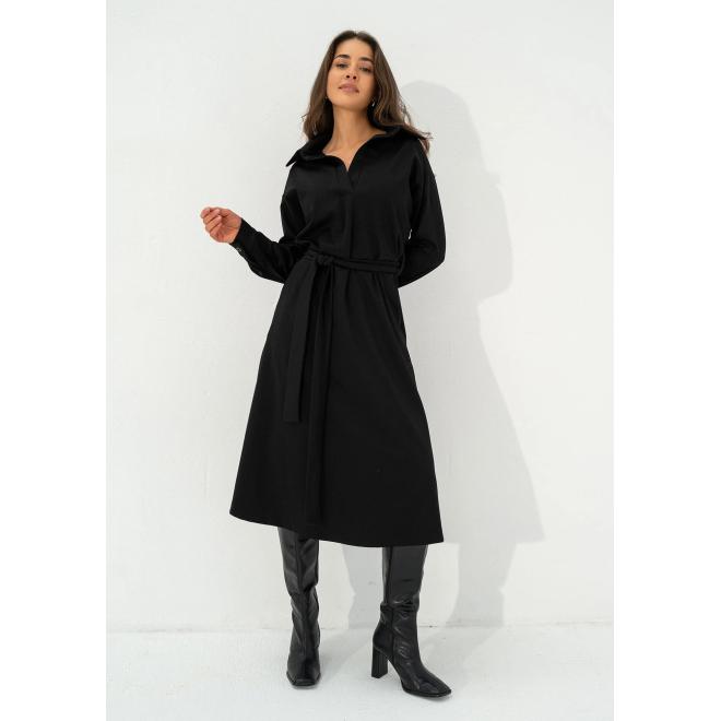 Černé midi šaty MOSQUITO s kapsami