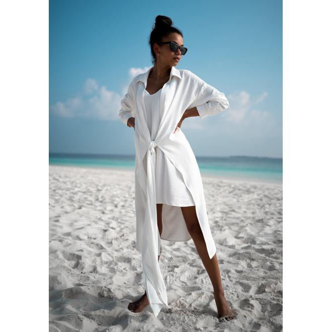 Košilové šaty MOSQUITO v bílé barvě