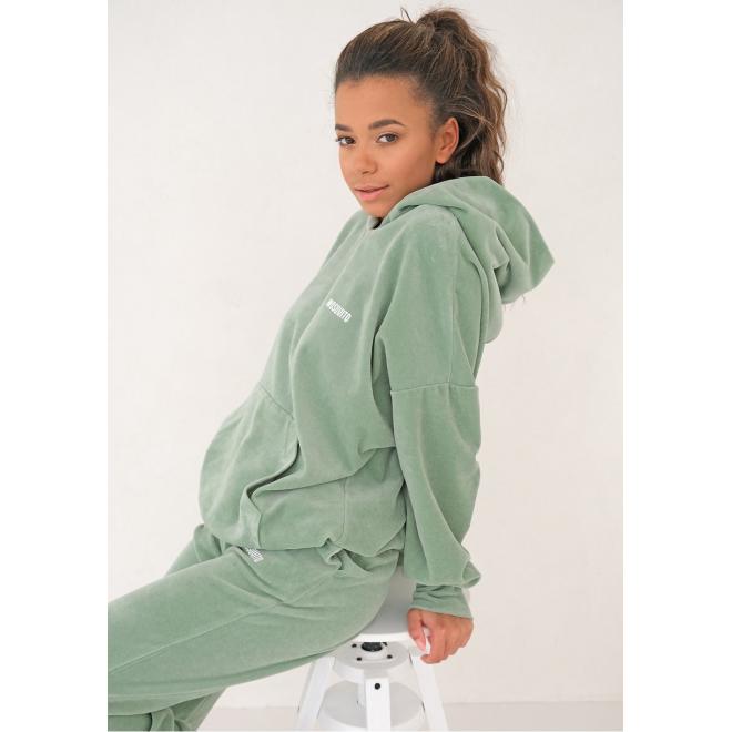 Mátový komplet tepláků a mikiny MOSQUITO s kapucí