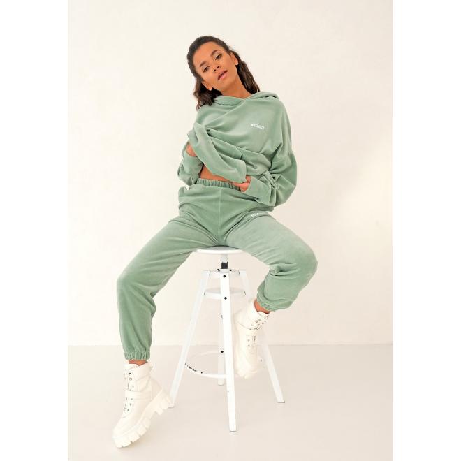 Mátový komplet tepláků a mikiny MOSQUITO s kapucí