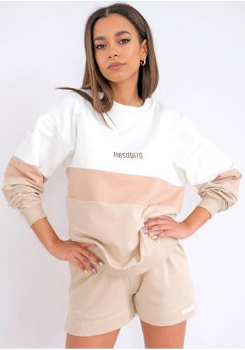 Bavlněná mikina MOSQUITO v béžových odstínech