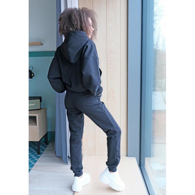 Černá jednobarevná mikina MOSQUITO s kapucí