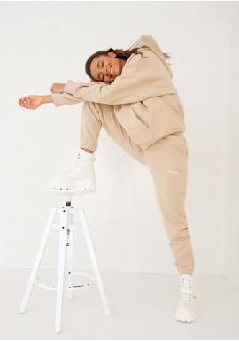 Béžový MOSQUITO komplet tepláků a mikiny s kapucí