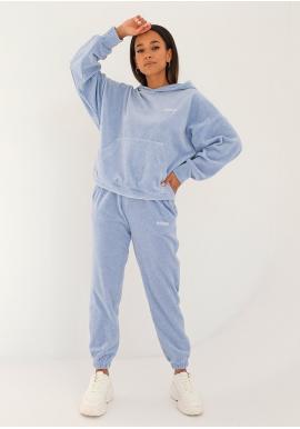 Velúrové modré tepláky MOSQUITO