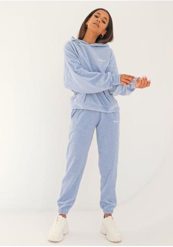 Velúrové modré tepláky MOSQUITO