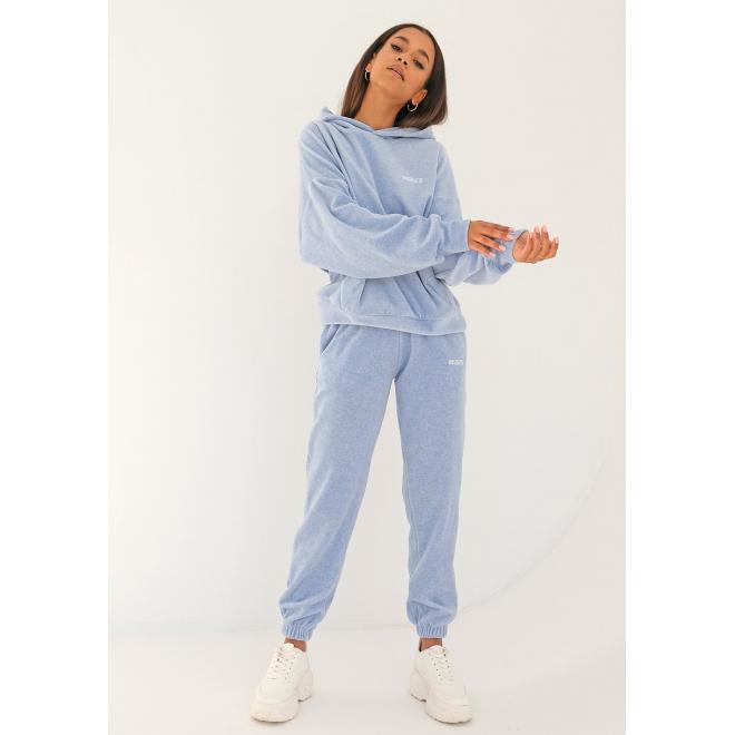 Velúrové modré tepláky MOSQUITO