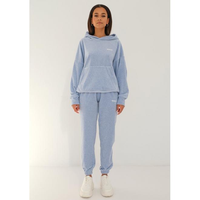 Velúrové modré tepláky MOSQUITO