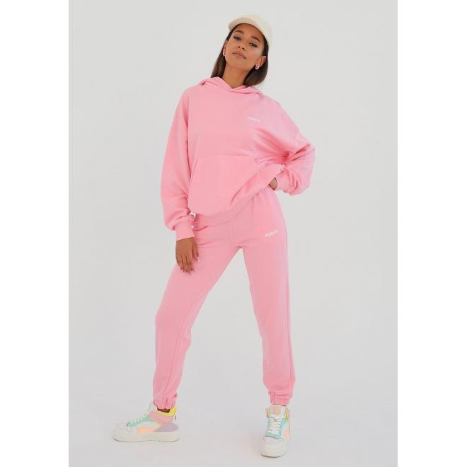 Růžová MOSQUITO souprava tepláků a mikiny s kapucí