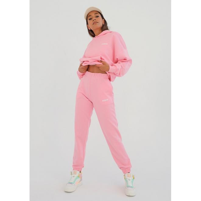 Růžová MOSQUITO souprava tepláků a mikiny s kapucí