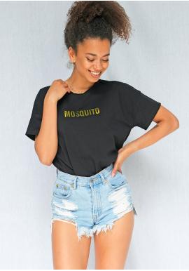 Triko s holografickým logem MOSQUITO černé barvy