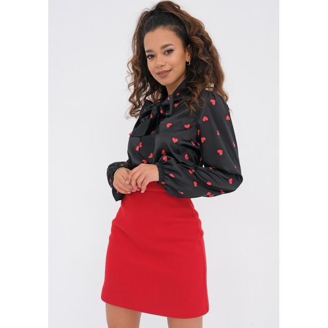Dámská černá halenka MOSQUITO se srdíčky