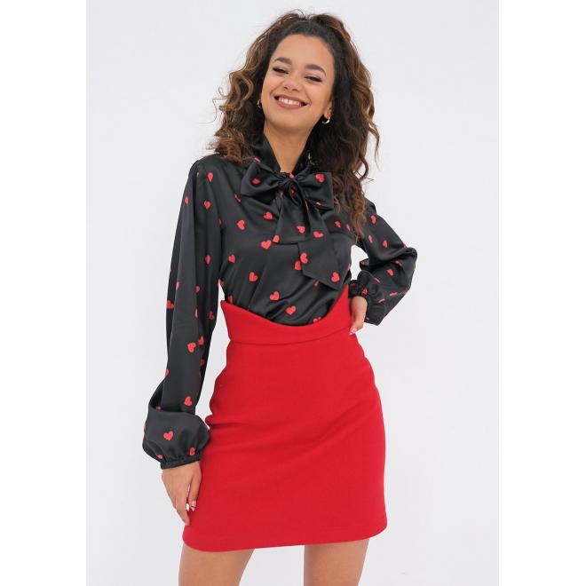 Dámská černá halenka MOSQUITO se srdíčky