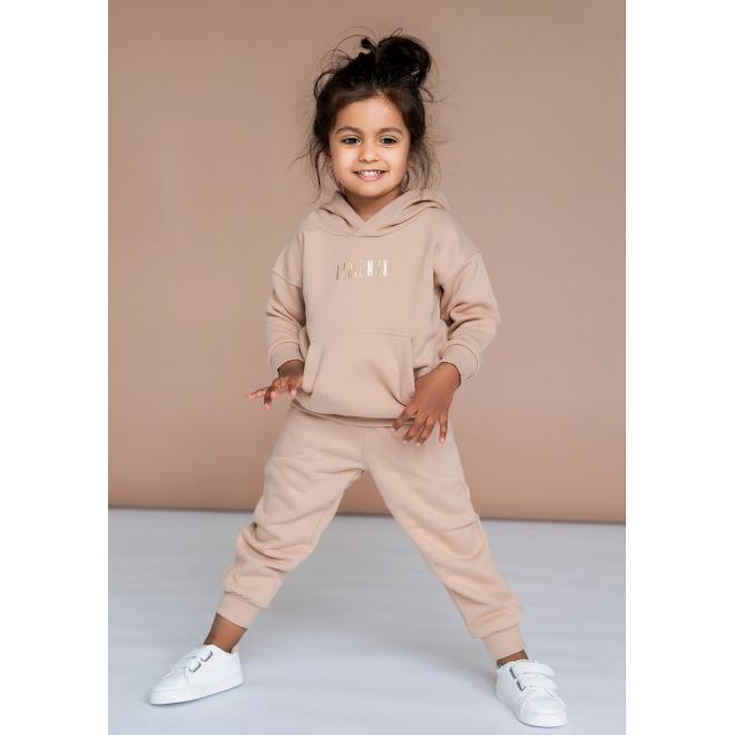 Dětská sportovní souprava I LOVE MILK béžové barvy
