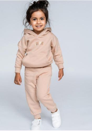 Dětská sportovní souprava I LOVE MILK béžové barvy