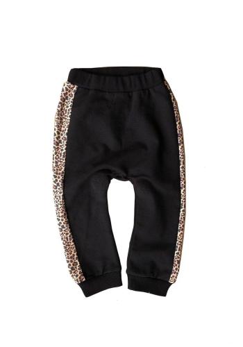 Tepláky I LOVE MILK s leopardím vzorem