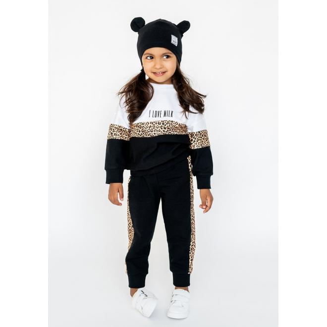 Sportovní souprava I LOVE MILK s leopardím vzorem