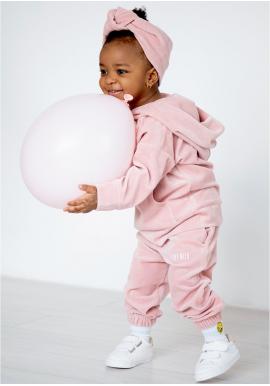 Růžová souprava I LOVE MILK pro dívky