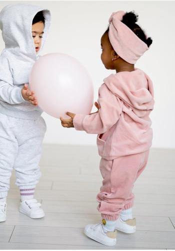 Růžová souprava I LOVE MILK pro dívky