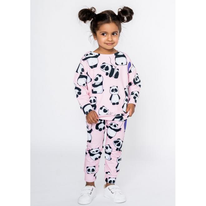 I LOVE MILK růžová mikina s potiskem pandy