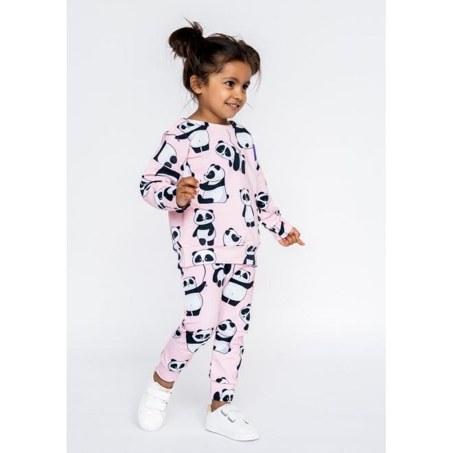 I LOVE MILK růžová mikina s potiskem pandy