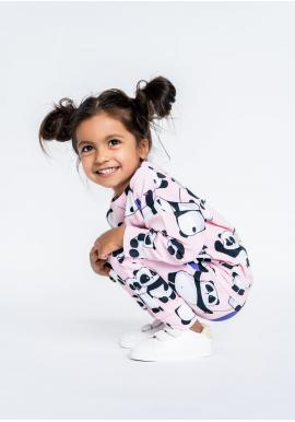 I LOVE MILK růžová mikina s potiskem pandy