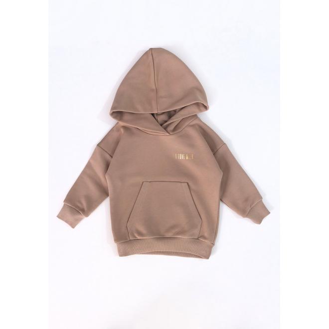 Dětská souprava I LOVE MILK v béžové barvě