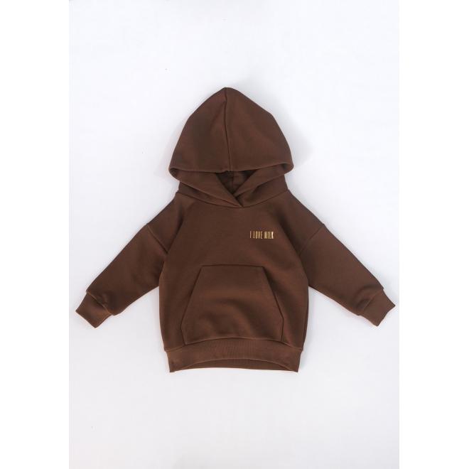 Tmavě hnědá souprava s logem I LOVE MILK