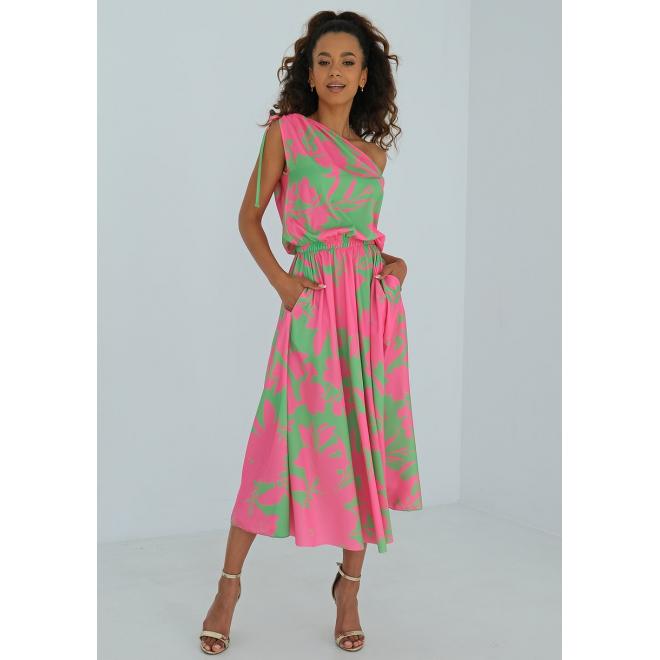 Neonové zeleno-růžové MOSQUITO šaty