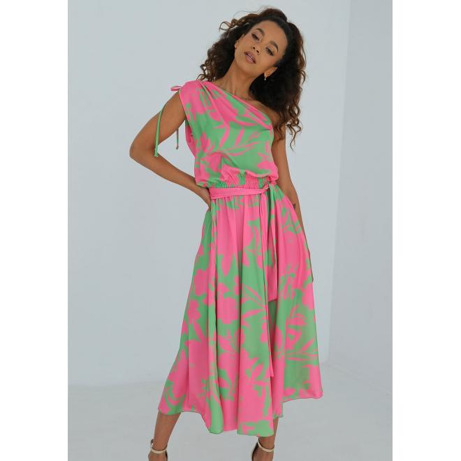Neonové zeleno-růžové MOSQUITO šaty