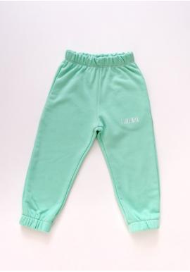 Sportovní tepláky I LOVE MILK v mátové barvě