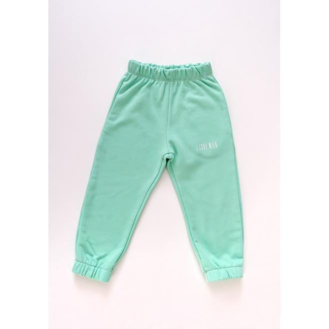 Tepláková souprava I LOVE MILK v mátové barvě