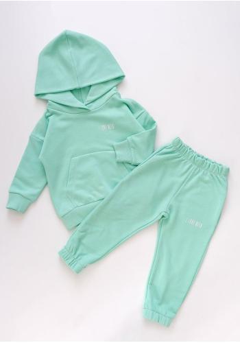 Tepláková souprava I LOVE MILK v mátové barvě