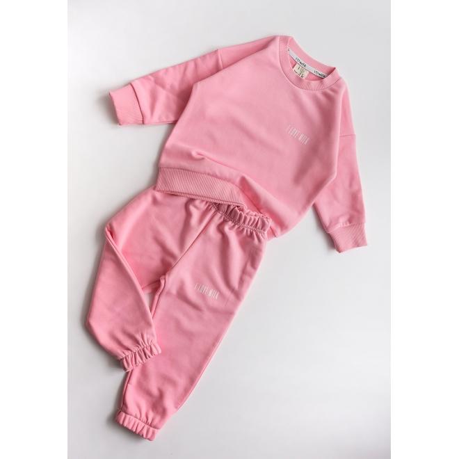 Tepláky pro dívky I LOVE MILK v růžové barvě