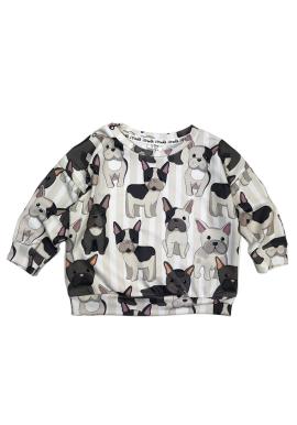 Bavlněná mikina I LOVE MILK s pejsky