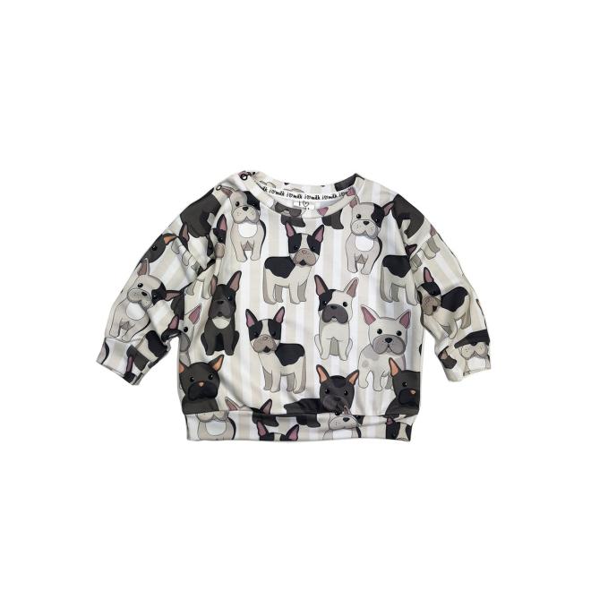 Bavlněná mikina I LOVE MILK s pejsky